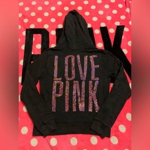 VS Pink bling full zip Sz m